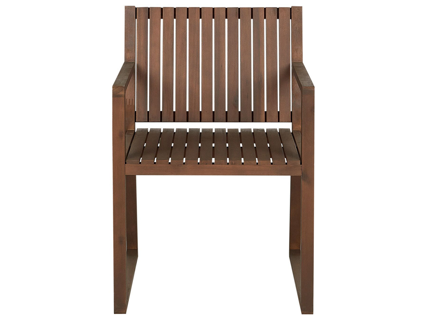 Garden Dining Set 6 Seater SASSARI Acacia Wood Dark Brown