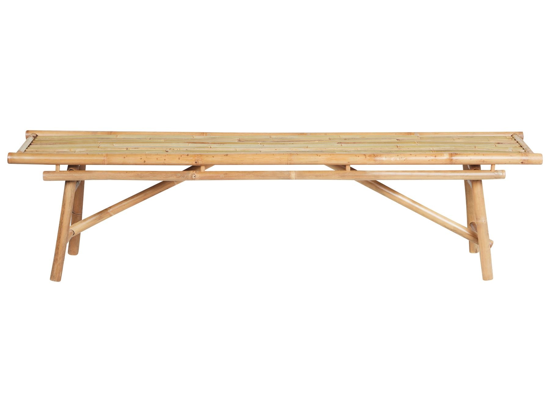 Garden Dining Set 4 Seater TINDARI Bamboo Wood Light Brown