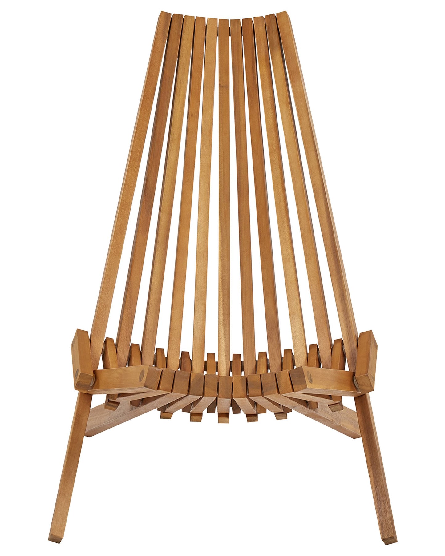 Set of 2 Garden Chairs BELLANO Acacia Wood Brown