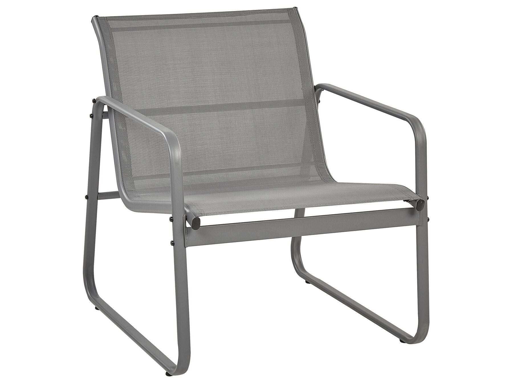 Garden Lounge Set with Table 4 Seater BARREA Metal Grey