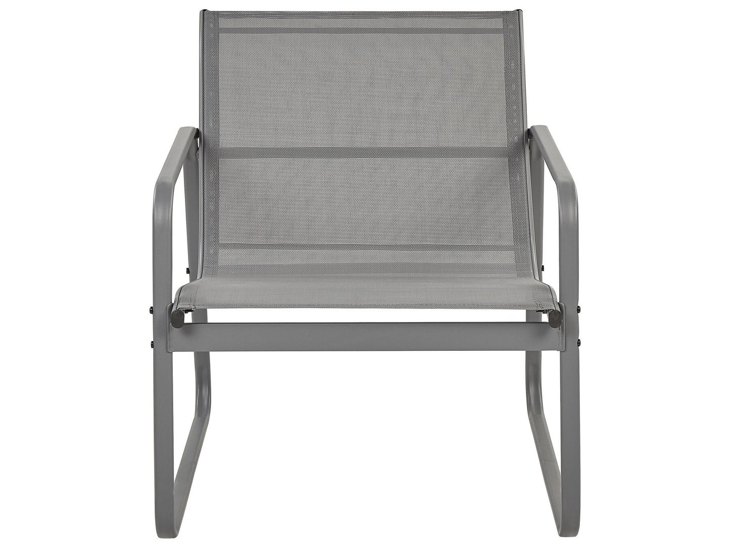 Garden Lounge Set with Table 4 Seater BARREA Metal Grey