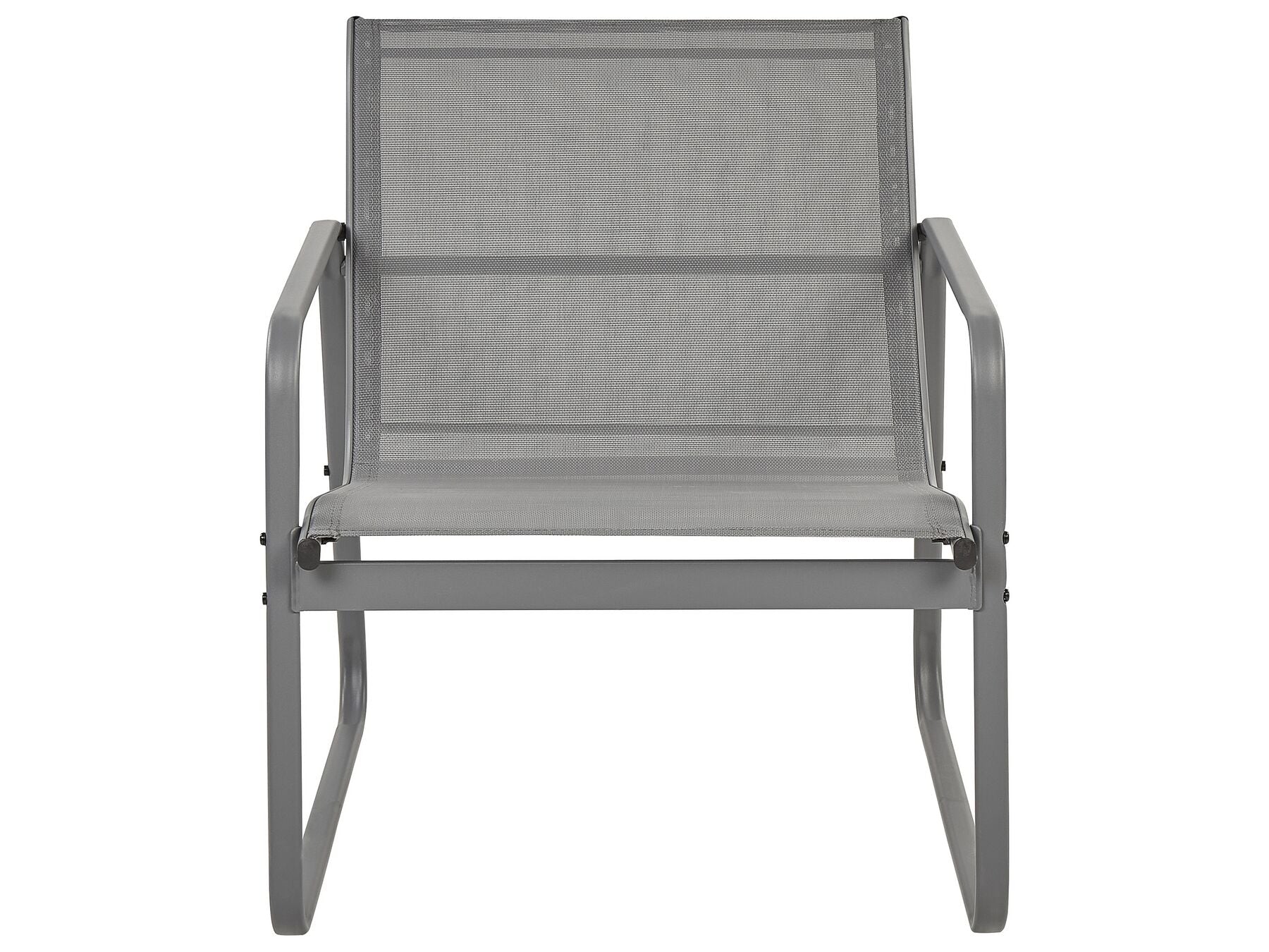 Garden Lounge Set with Table 4 Seater BARREA Metal Grey