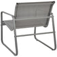 Garden Lounge Set with Table 4 Seater BARREA Metal Grey