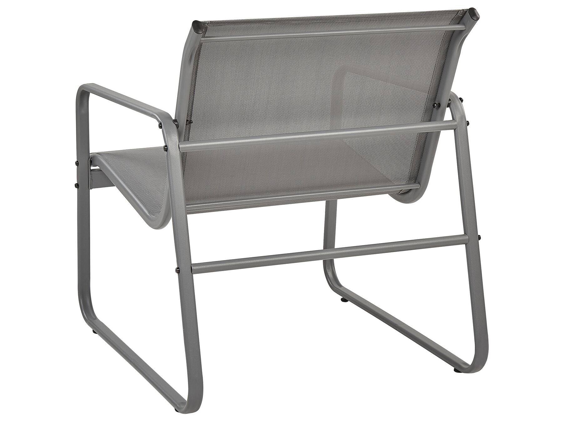 Garden Lounge Set with Table 4 Seater BARREA Metal Grey