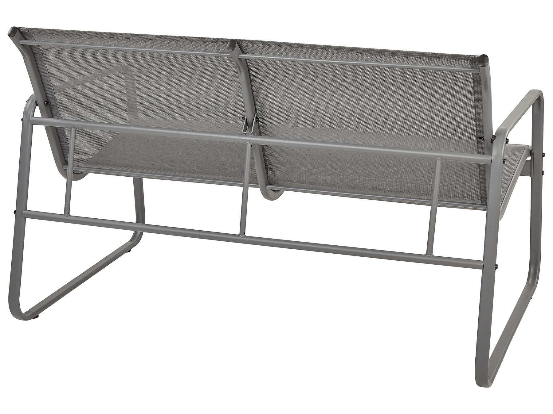 Garden Lounge Set with Table 4 Seater BARREA Metal Grey