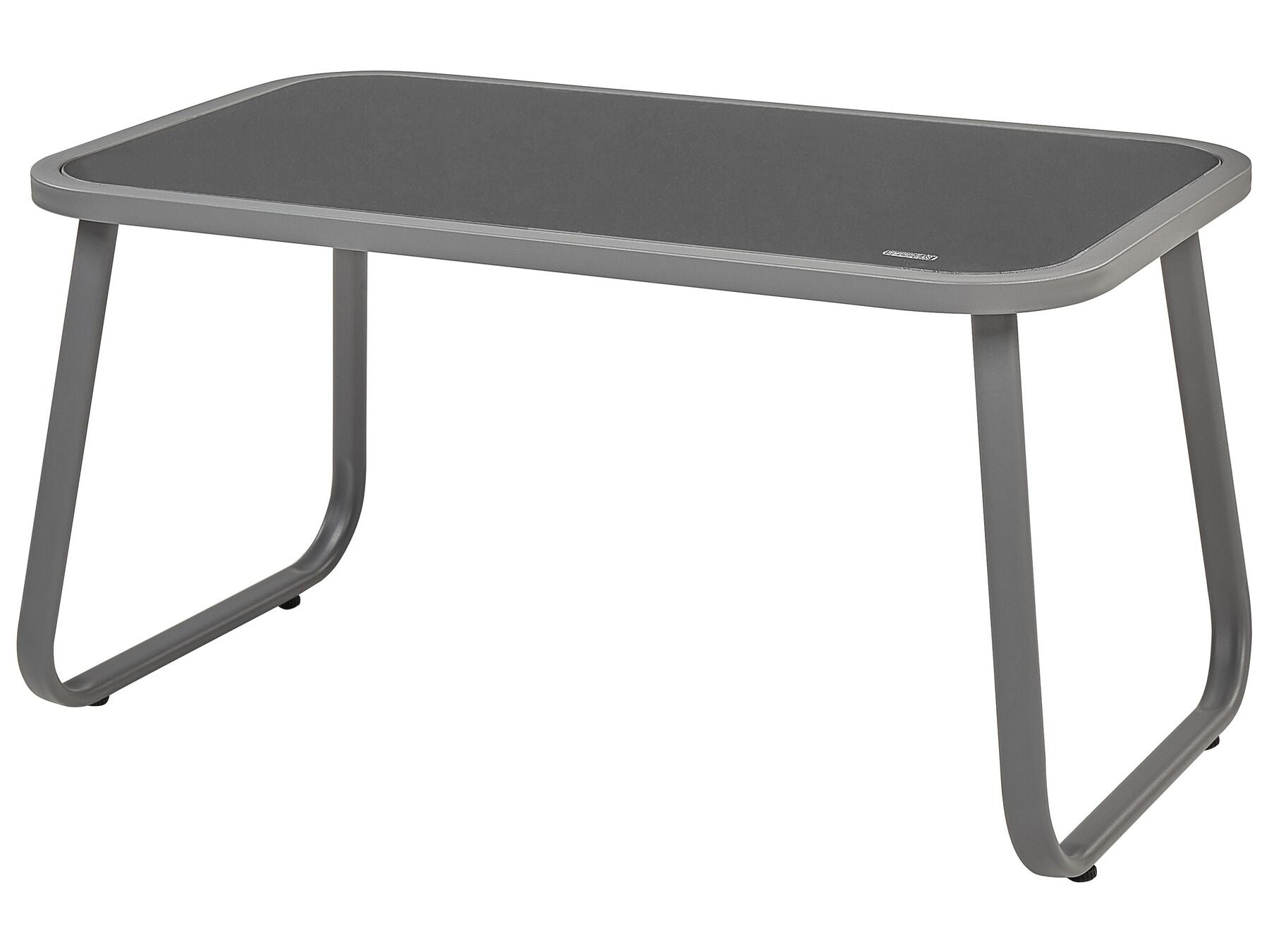 Garden Lounge Set with Table 4 Seater BARREA Metal Grey
