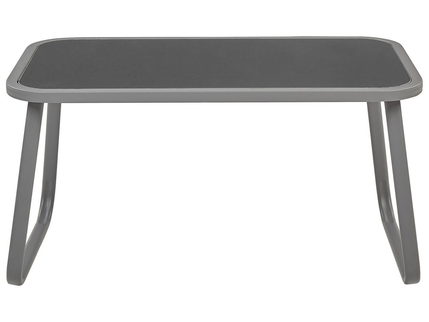 Garden Lounge Set with Table 4 Seater BARREA Metal Grey