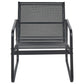 Garden Lounge Set with Table 4 Seater BARREA Metal Black