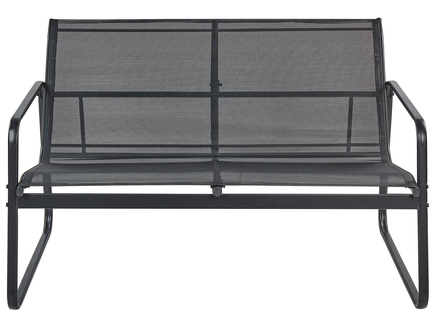 Garden Lounge Set with Table 4 Seater BARREA Metal Black