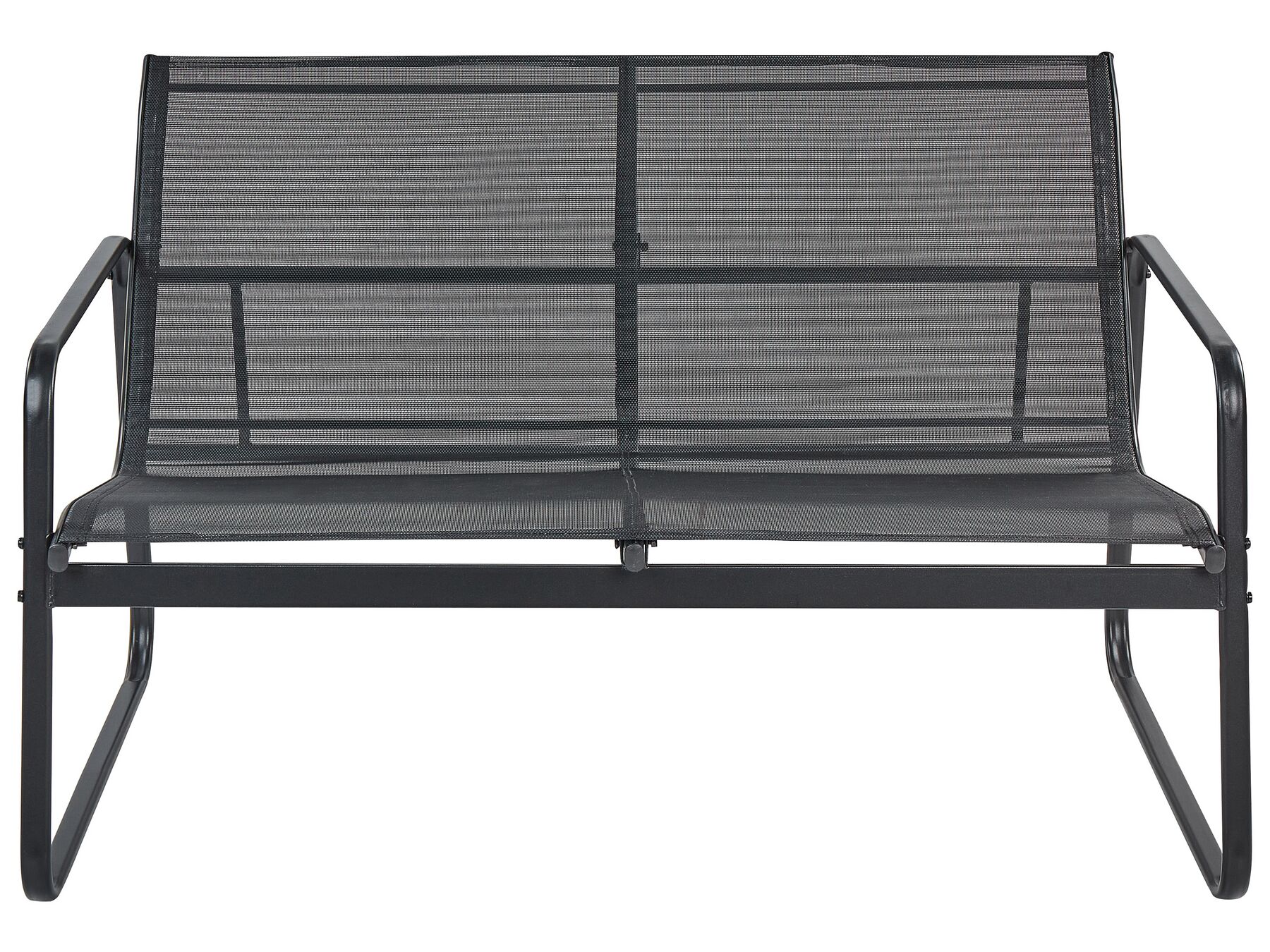 Garden Lounge Set with Table 4 Seater BARREA Metal Black