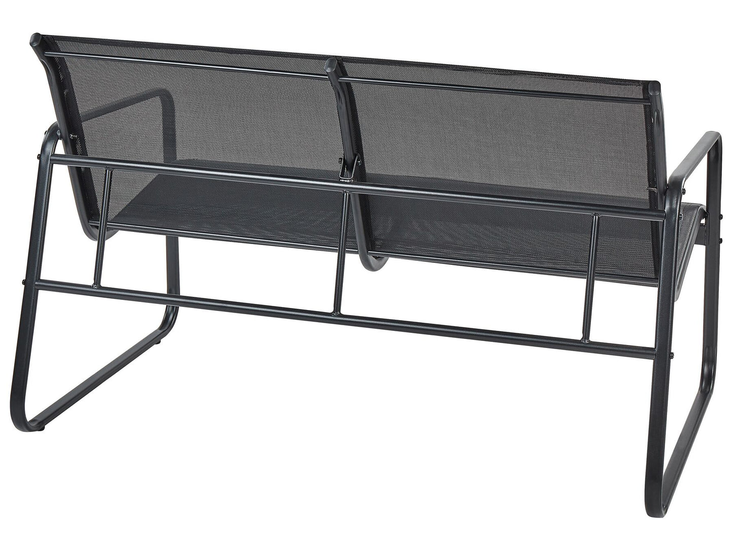 Garden Lounge Set with Table 4 Seater BARREA Metal Black