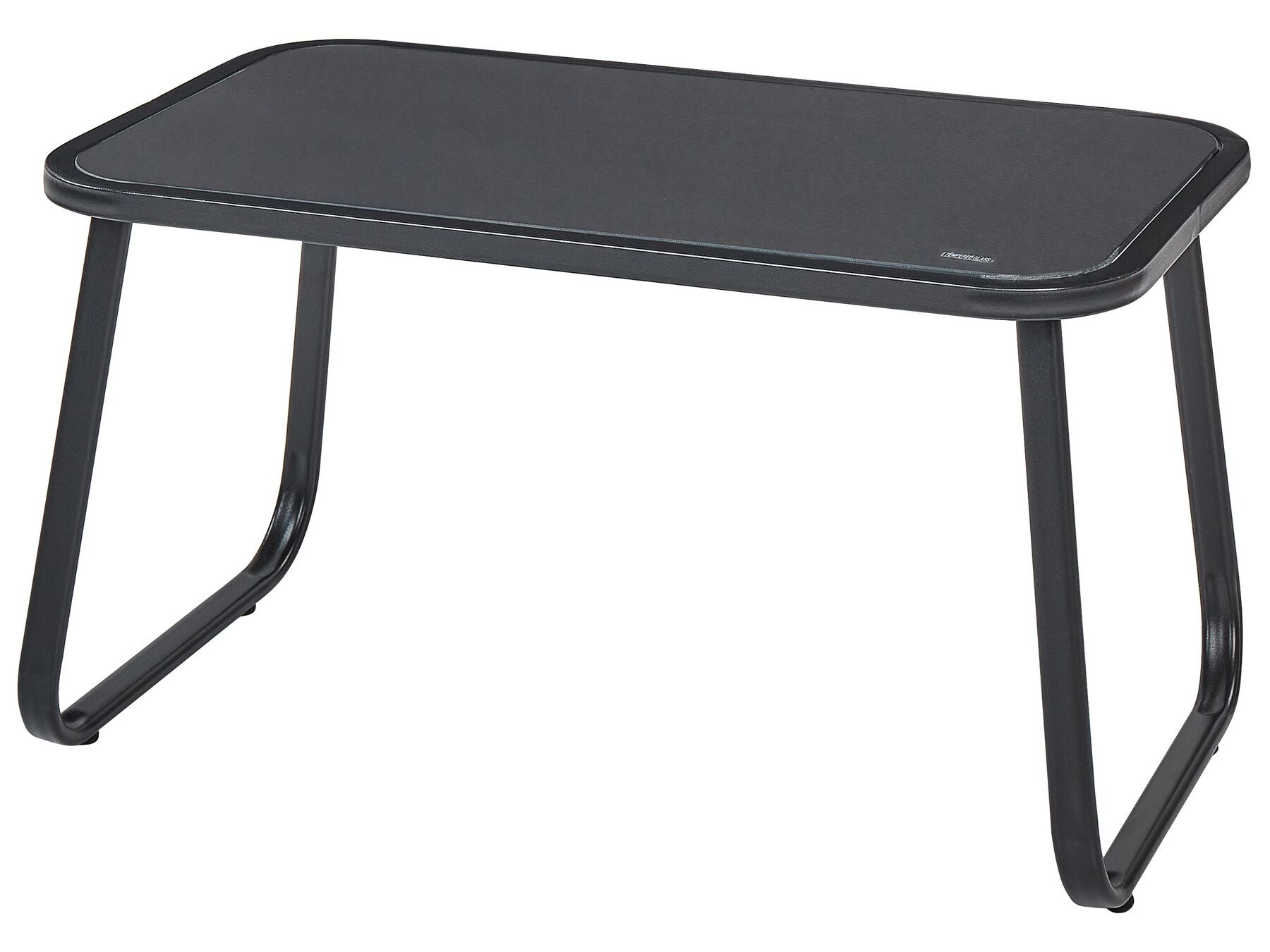 Garden Lounge Set with Table 4 Seater BARREA Metal Black