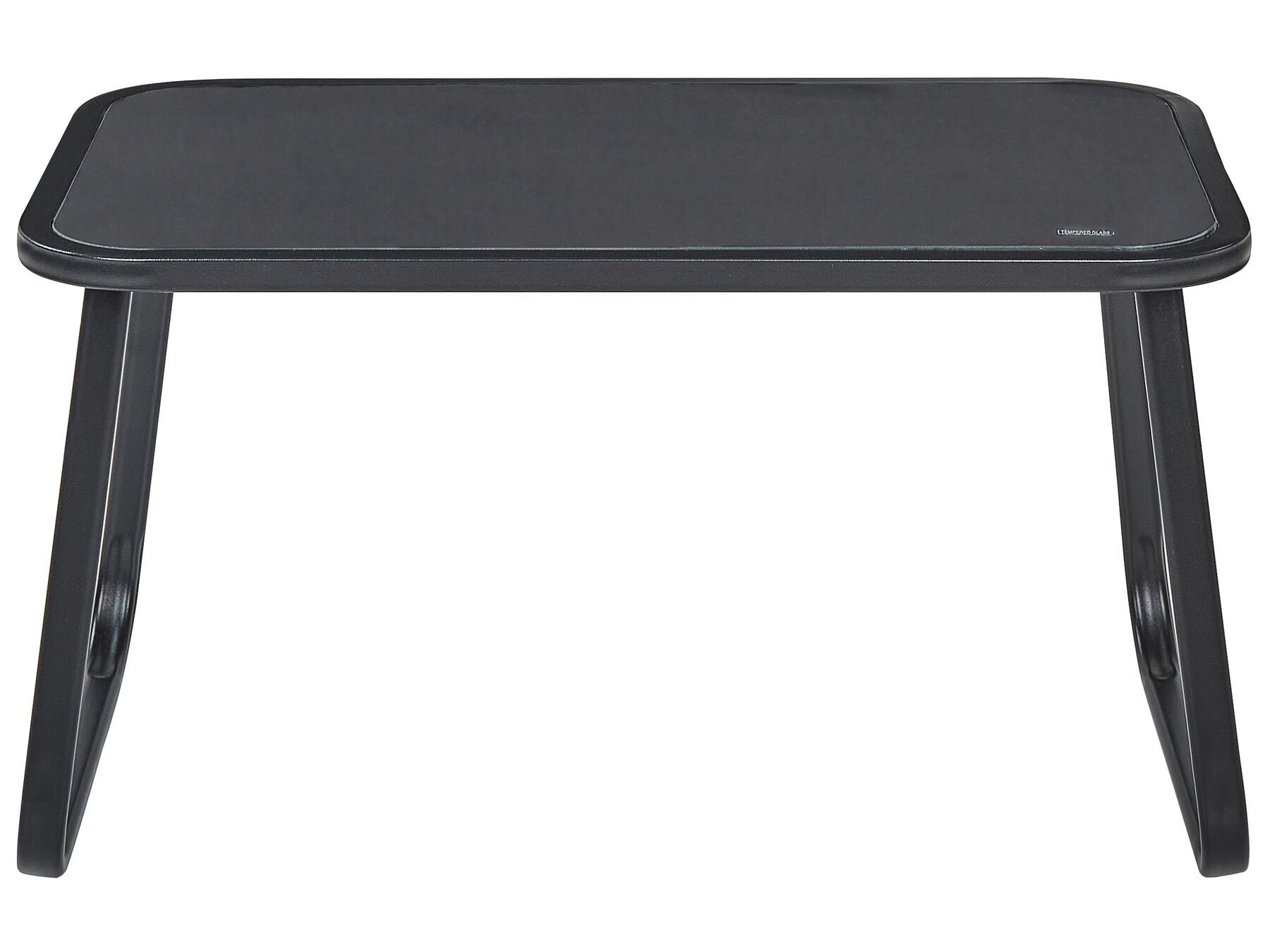 Garden Lounge Set with Table 4 Seater BARREA Metal Black