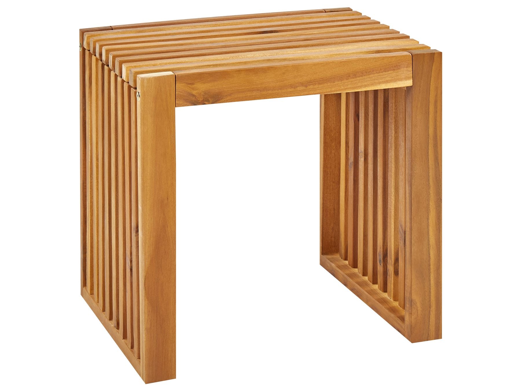 Garden Dining Set with Stools 3 Seater BELLANO Acacia Wood Brown
