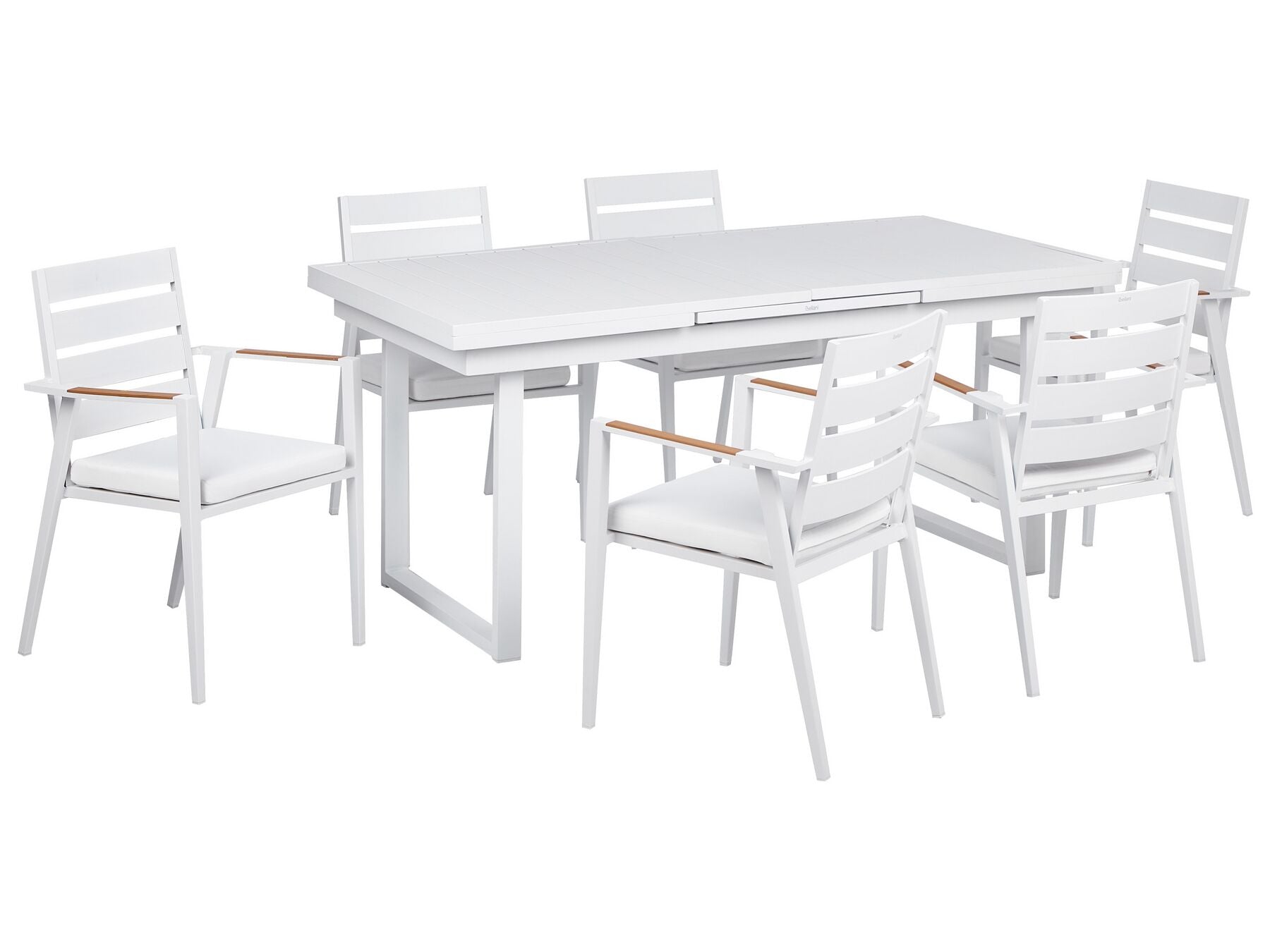 Set of 6 Garden Chairs TAVIANO Metal White