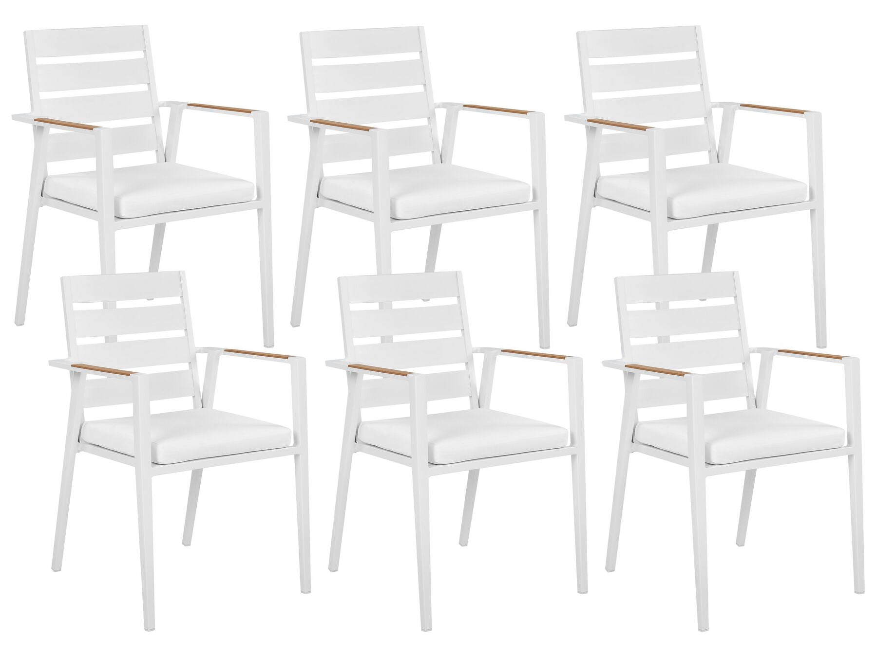 Garden Dining Set 6 Seater VALCANETTO/TAVIANO Metal White