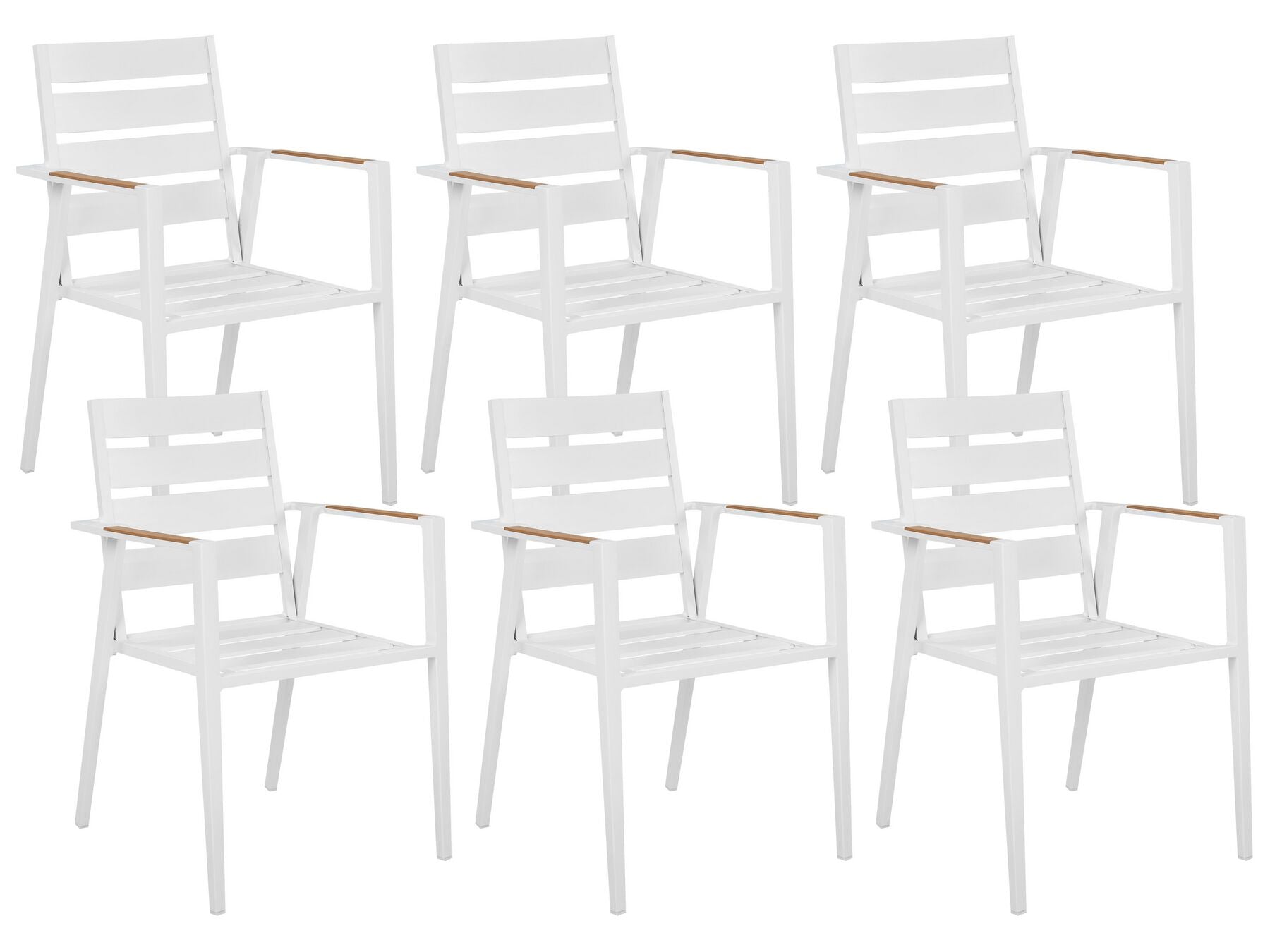 Garden Dining Set 6 Seater VALCANETTO/TAVIANO Metal White