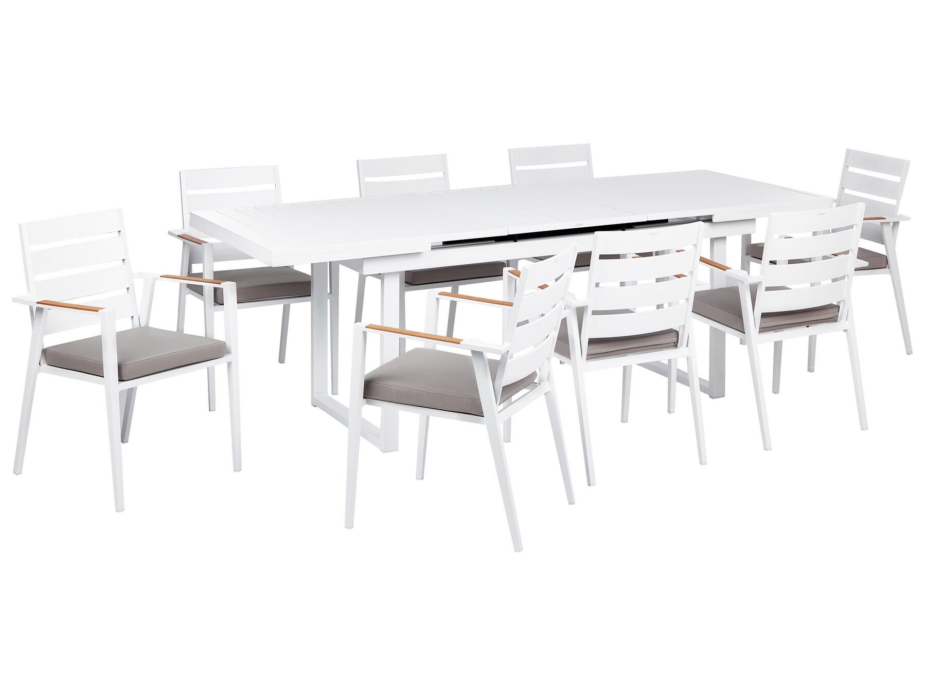 Garden Dining Set 8 Seater VALCANETTO/TAVIANO with Cushions Metal Grey
