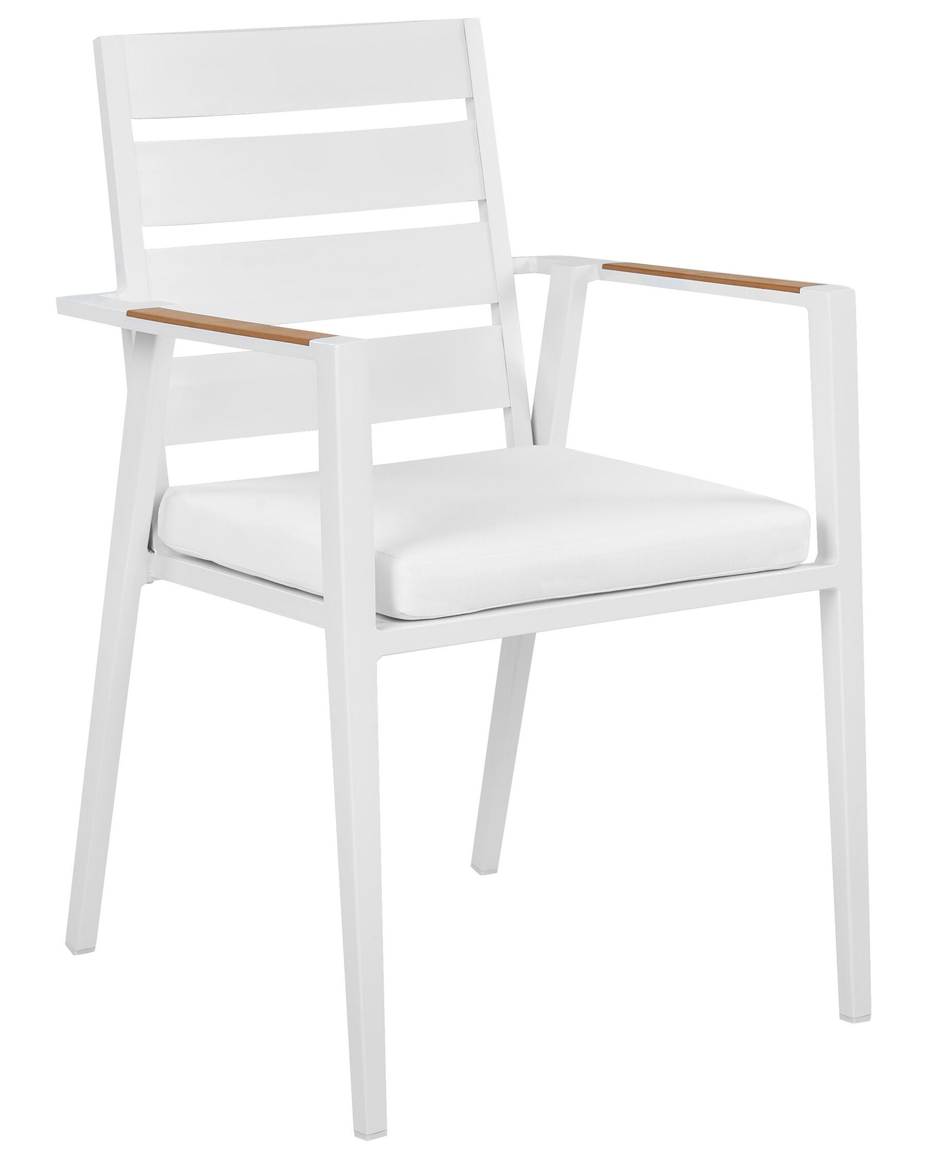 Set of 6 Garden Chairs TAVIANO Metal White