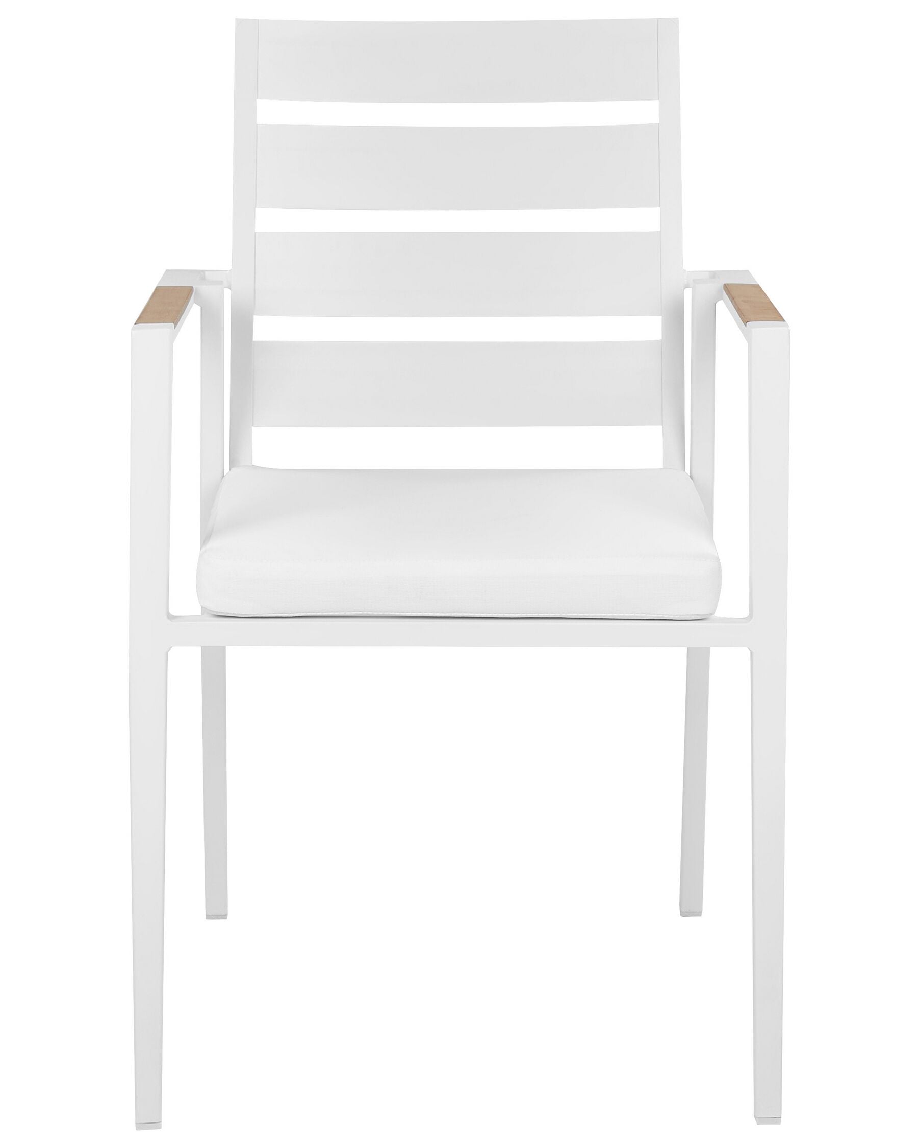 Set of 6 Garden Chairs TAVIANO Metal White