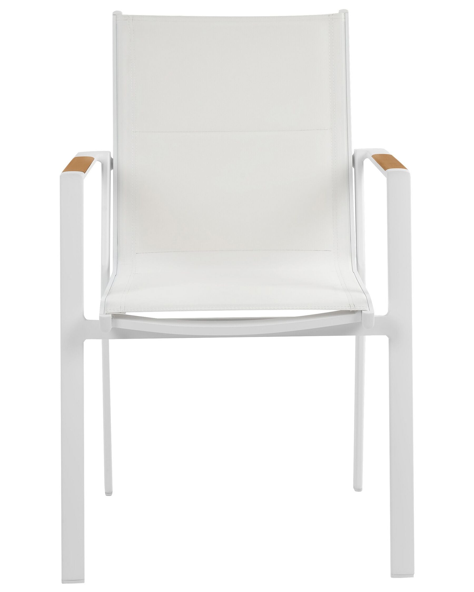 Set of 4 Garden Chairs BUSSETO Metal White