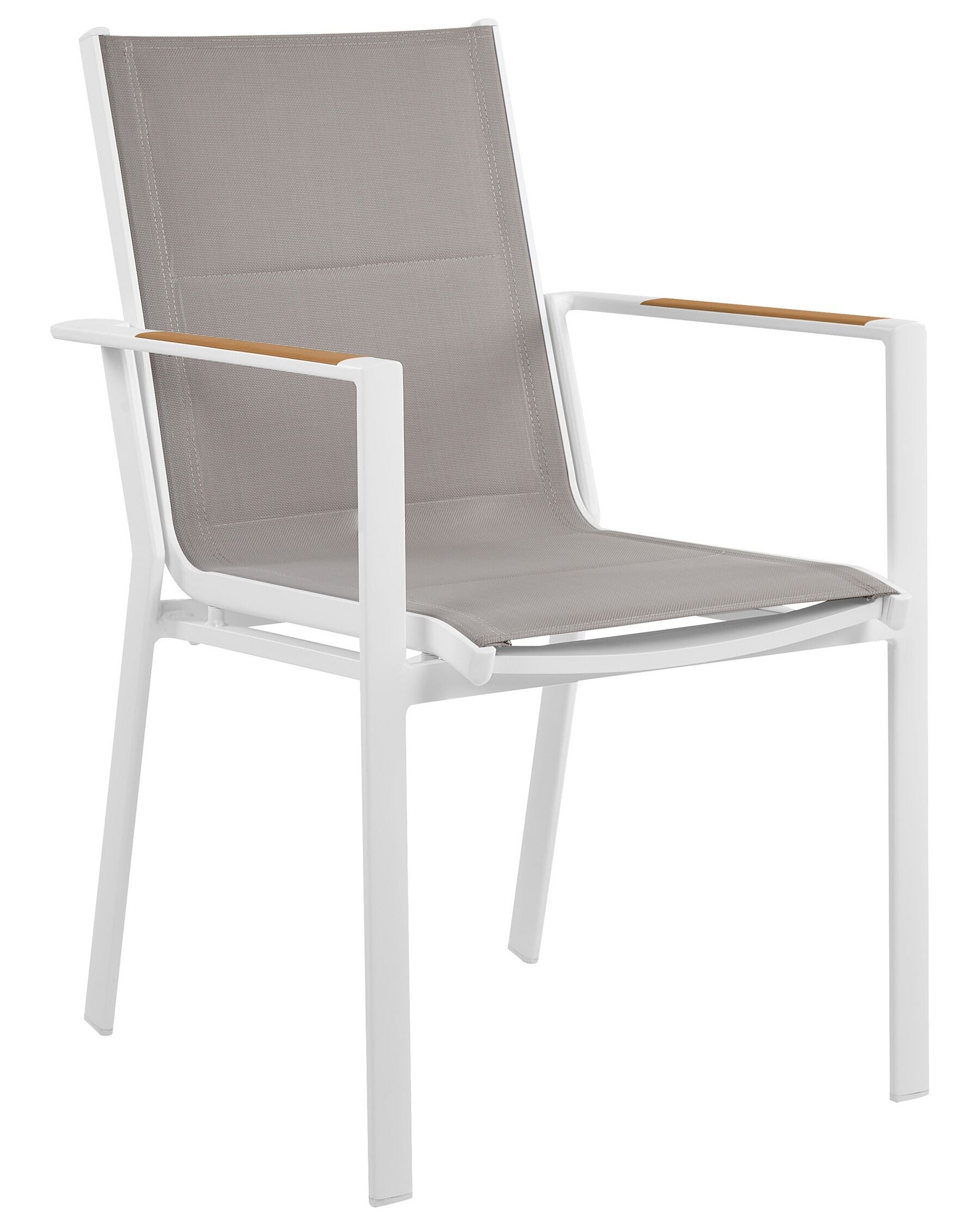 Set of 4 Garden Chairs BUSSETO Metal Grey