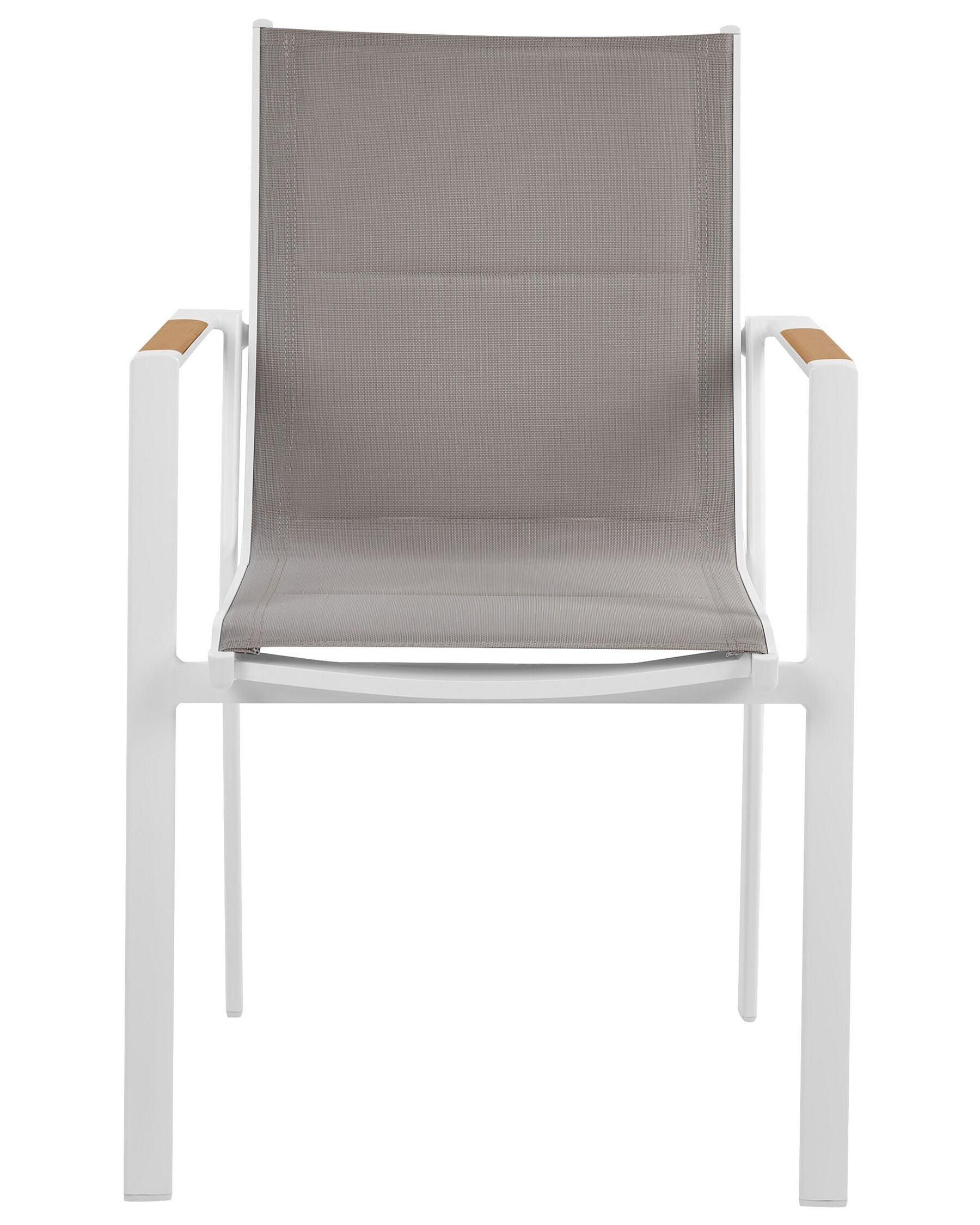 Set of 4 Garden Chairs BUSSETO Metal Grey