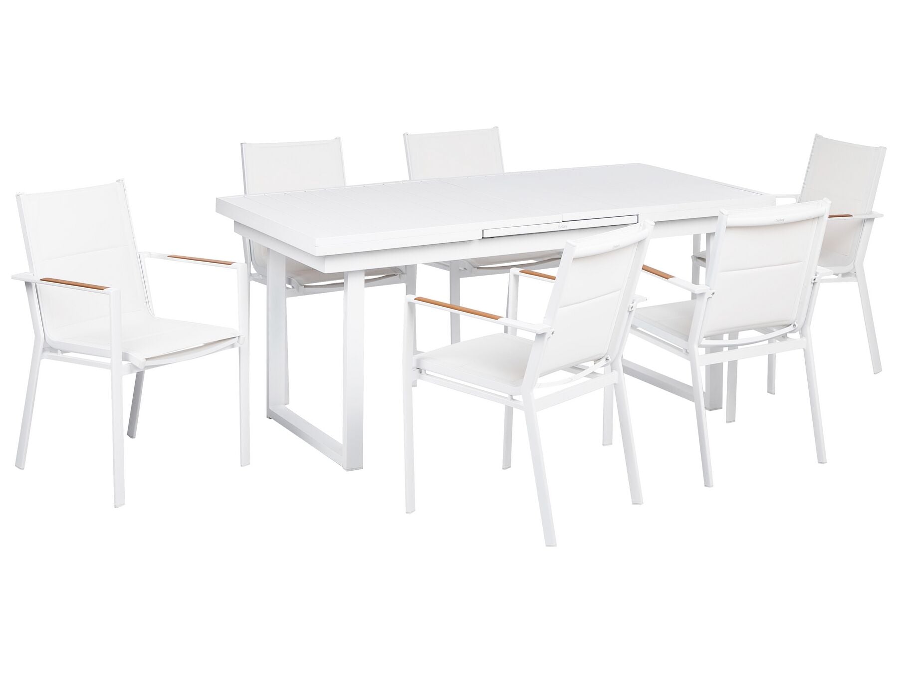 Garden Dining Set 6 Seater VALCANETTO/BUSSETO Metal White