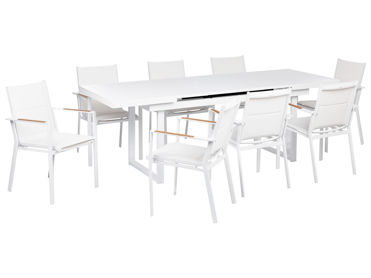 Garden Dining Set 8 Seater VALCANETTO/BUSSETO Metal White