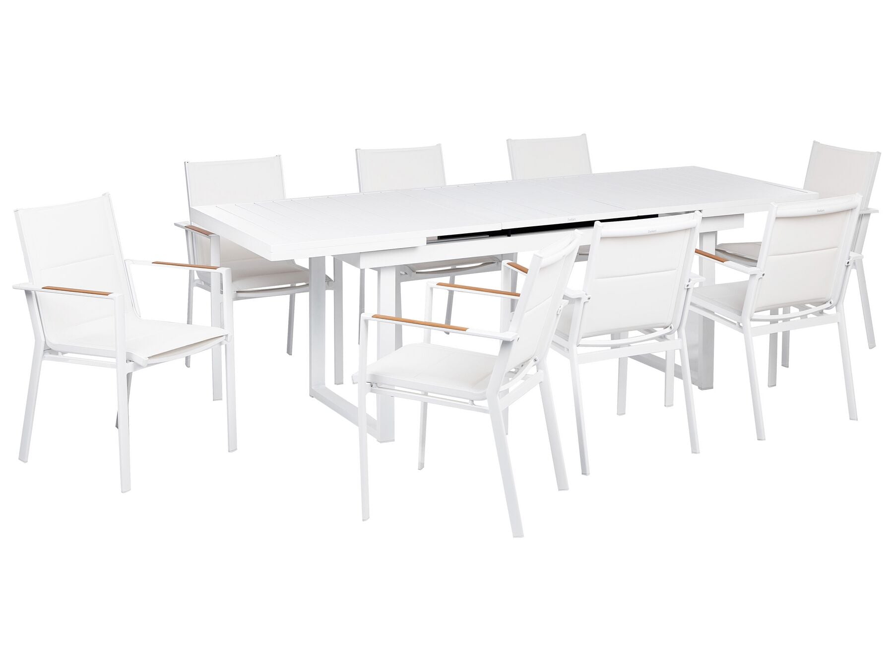 Garden Dining Set 8 Seater VALCANETTO/BUSSETO Metal White
