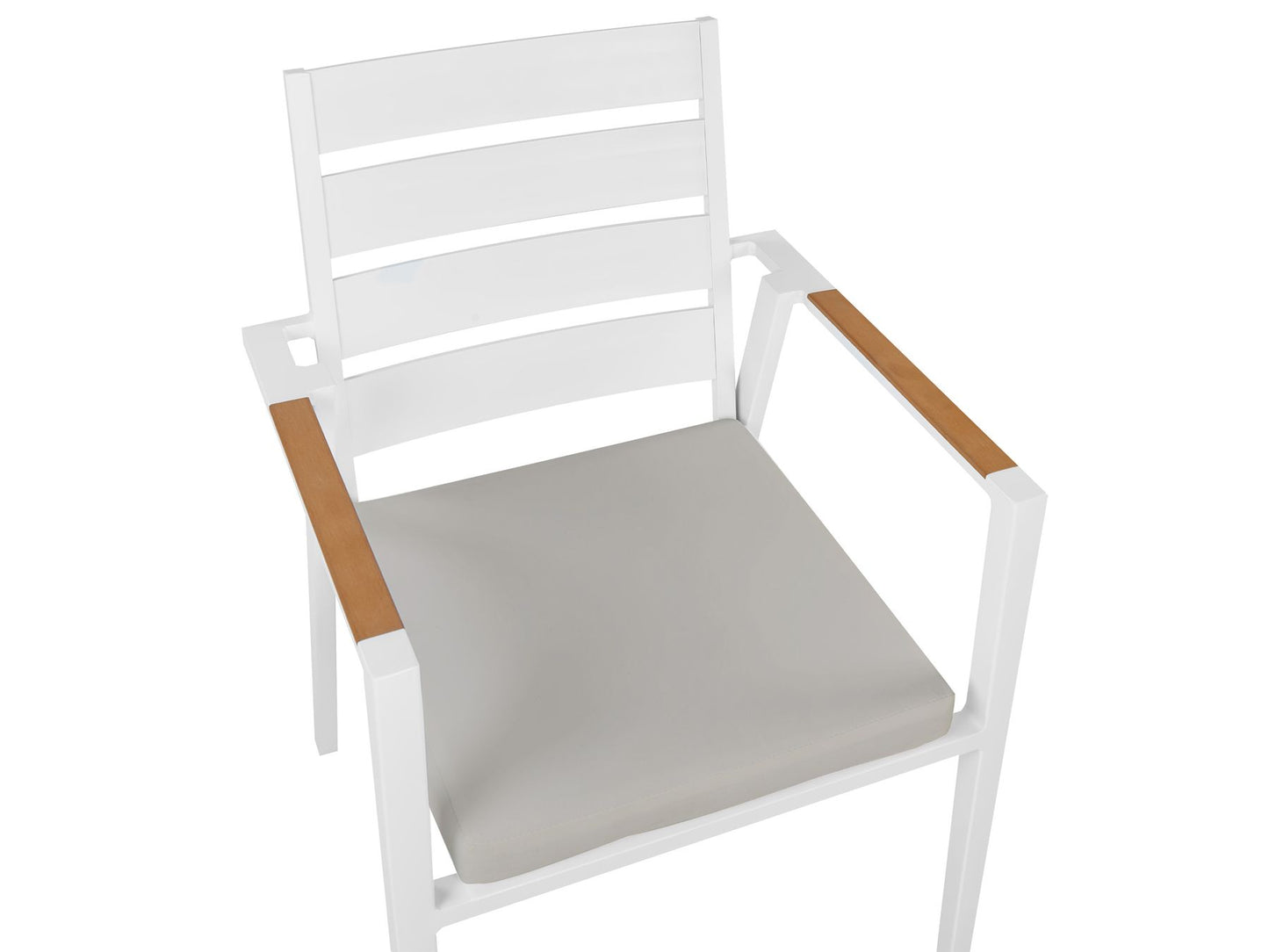 Garden Dining Set 4 Seater MALETTO/TAVIANO with Cushions Metal Grey