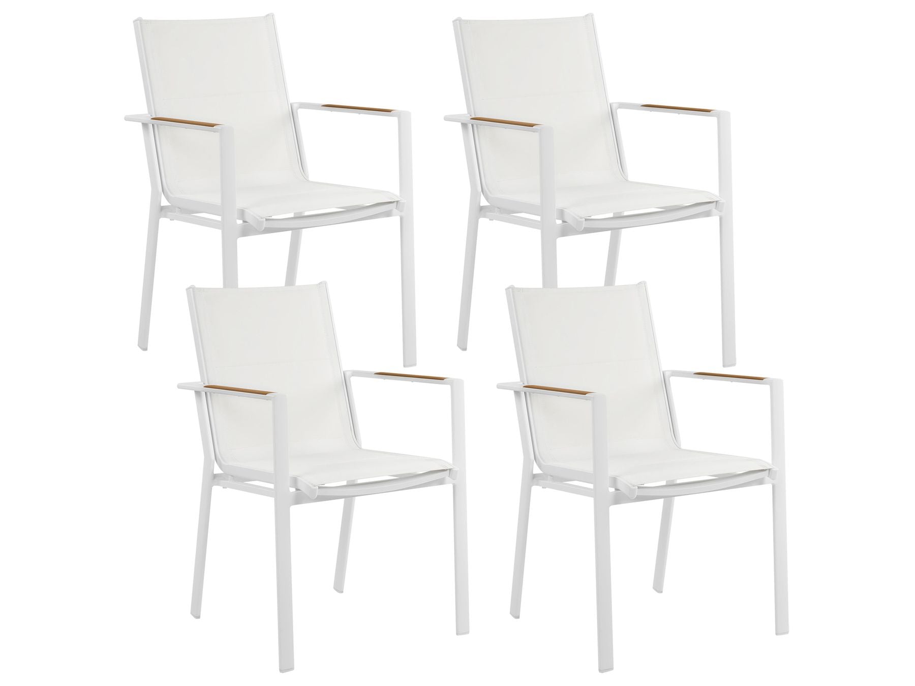 Garden Dining Set 4 Seater MALETTO/BUSSETO Metal White