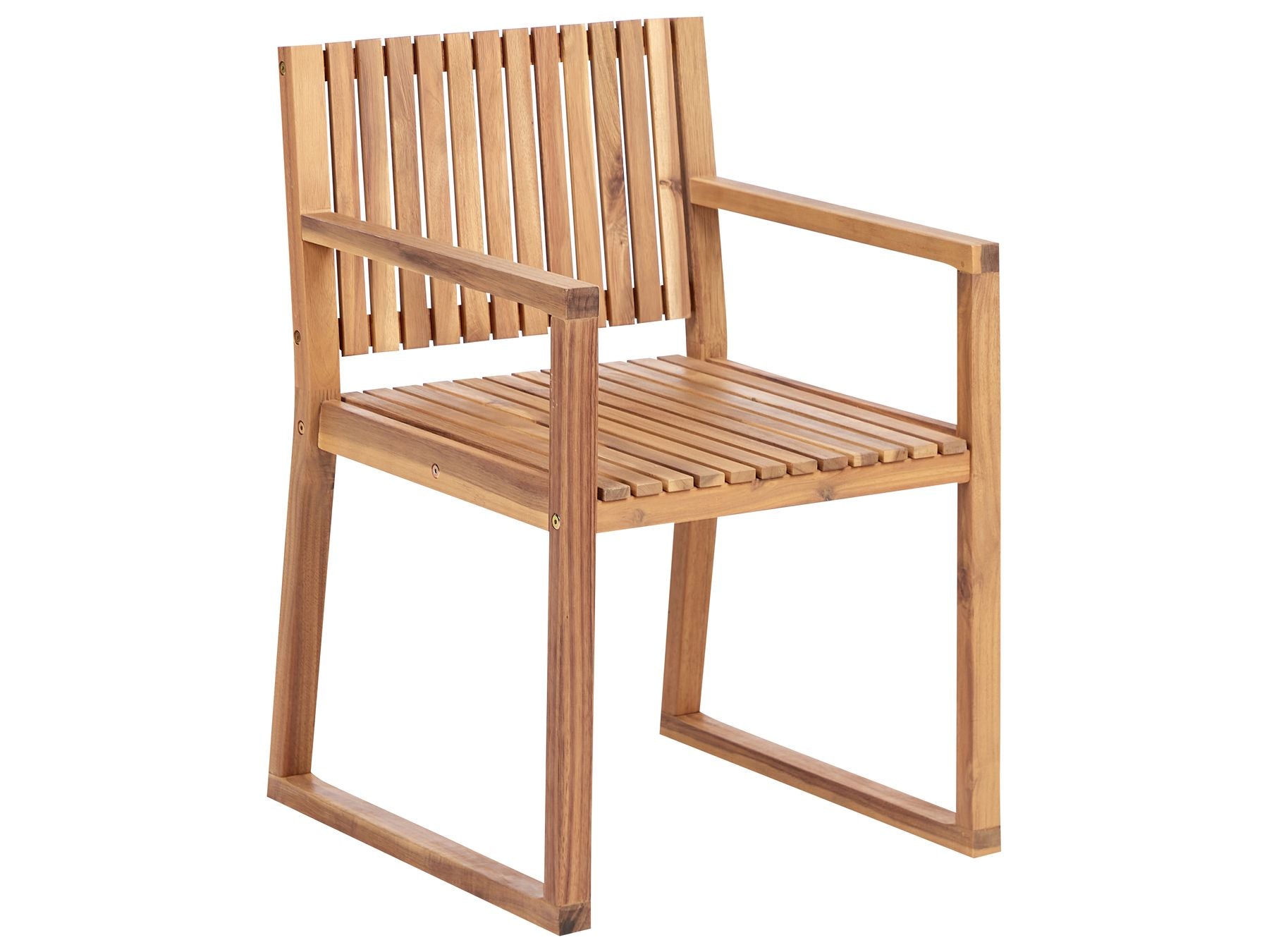 Garden Dining Set with Trolley 6 Seater SASSARI II Certified Acacia Wood Light Brown