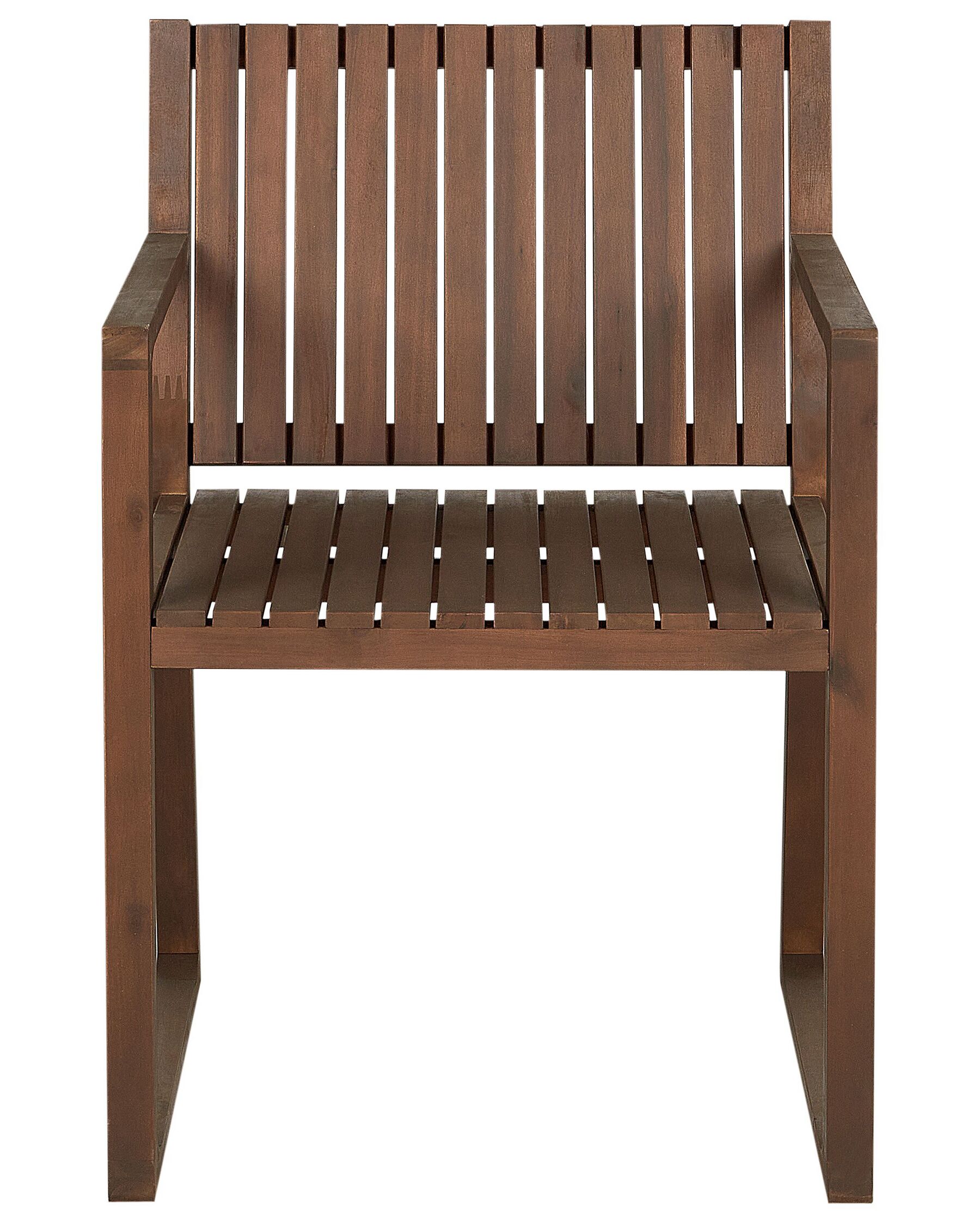 Set of 8 Garden Chairs with Cushions SASSARI Acacia Wood Light Green
