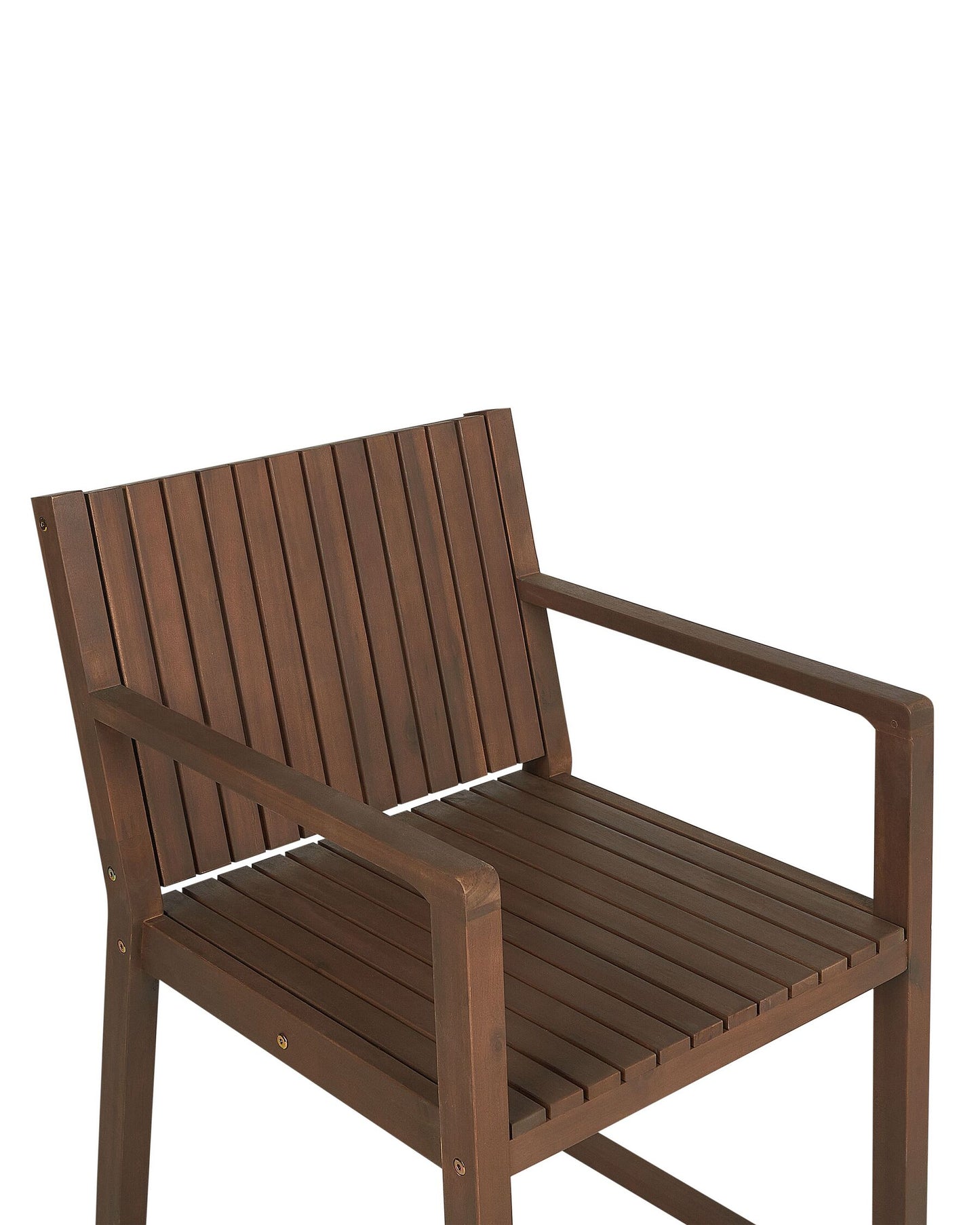 Set of 8 Garden Chairs with Cushions SASSARI Acacia Wood Light Green