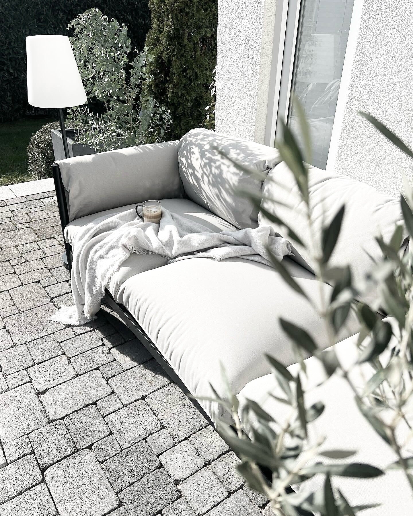 Garden Sofa Set 5 Seater ESPERIA Metal Grey