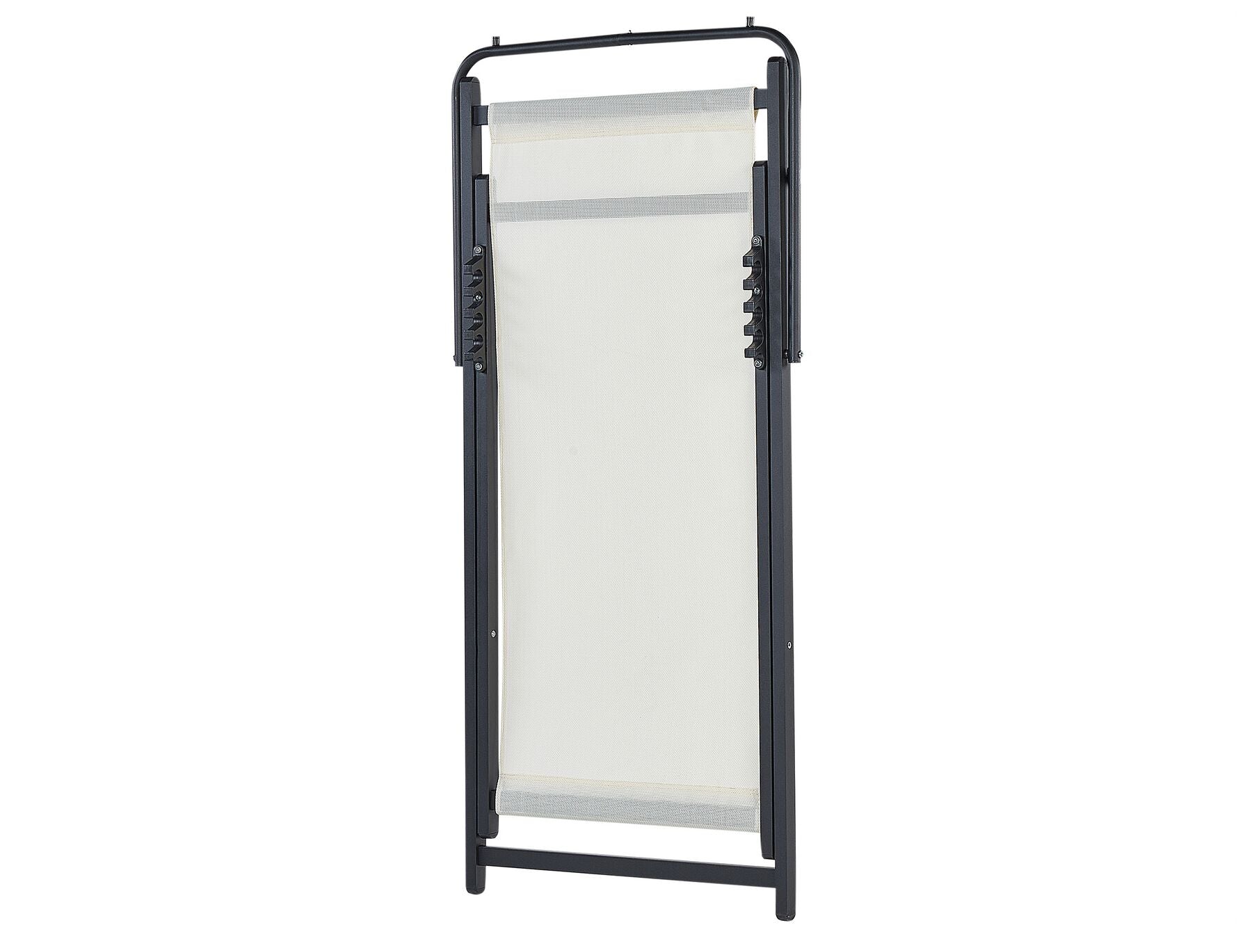 Folding Deck Chair Cream and Black LOCRI II
