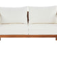 Garden Lounge Set with Table 4 Seater ANTRIA Acacia Wood Beige