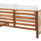 Garden Lounge Set with Table 4 Seater ANTRIA Acacia Wood Beige