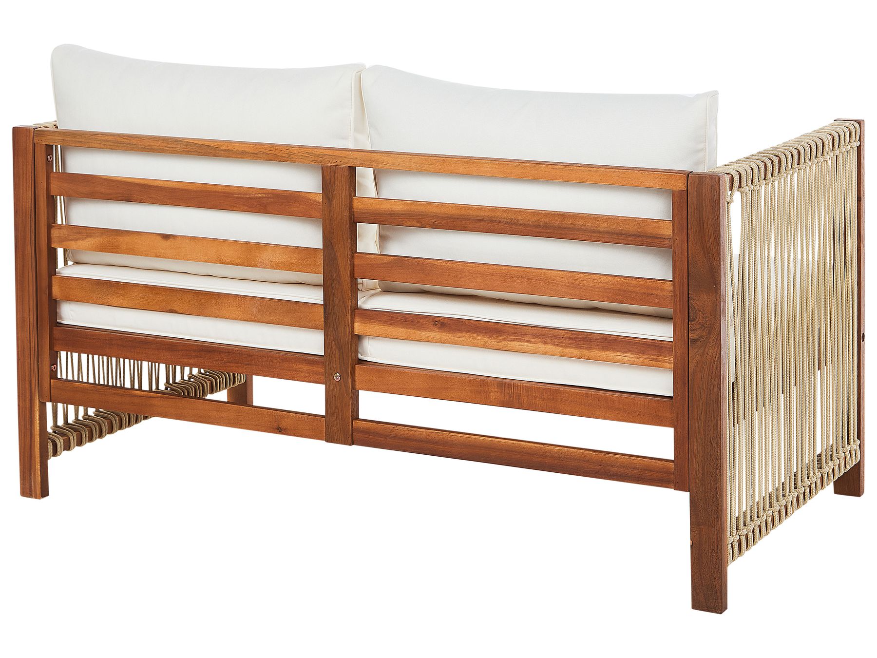 Garden Lounge Set with Table 4 Seater ANTRIA Acacia Wood Beige