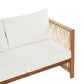 Garden Lounge Set with Table 4 Seater ANTRIA Acacia Wood Beige