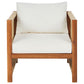 Garden Lounge Set with Table 4 Seater ANTRIA Acacia Wood Beige