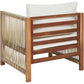 Garden Lounge Set with Table 4 Seater ANTRIA Acacia Wood Beige