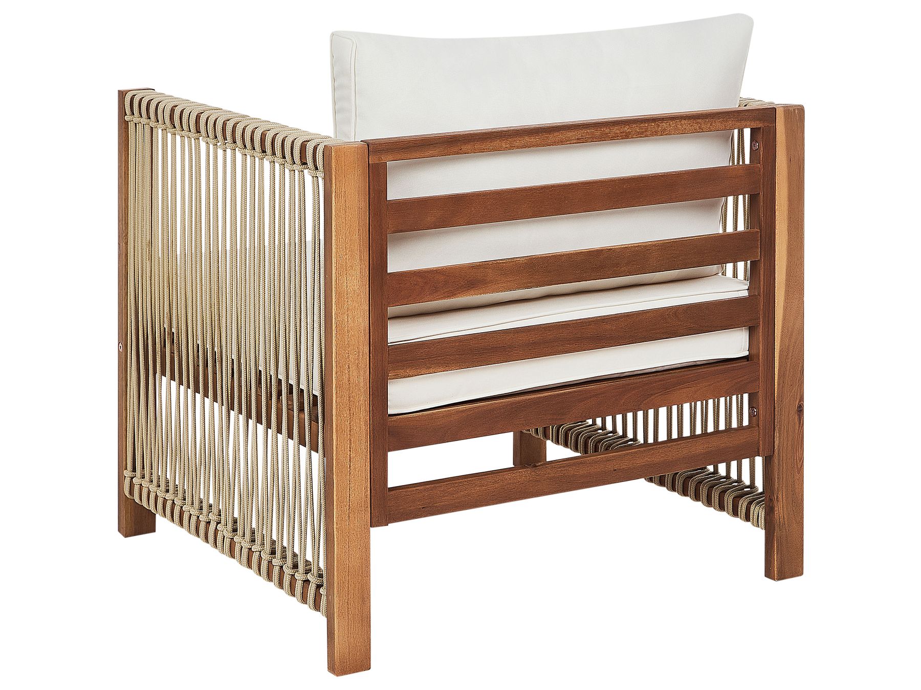 Garden Lounge Set with Table 4 Seater ANTRIA Acacia Wood Beige
