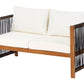 Garden Lounge Set with Table 4 Seater ANTRIA Acacia Wood Black