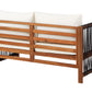 Garden Lounge Set with Table 4 Seater ANTRIA Acacia Wood Black