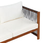 Garden Lounge Set with Table 4 Seater ANTRIA Acacia Wood Black