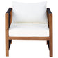 Garden Lounge Set with Table 4 Seater ANTRIA Acacia Wood Black