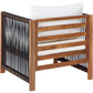 Garden Lounge Set with Table 4 Seater ANTRIA Acacia Wood Black