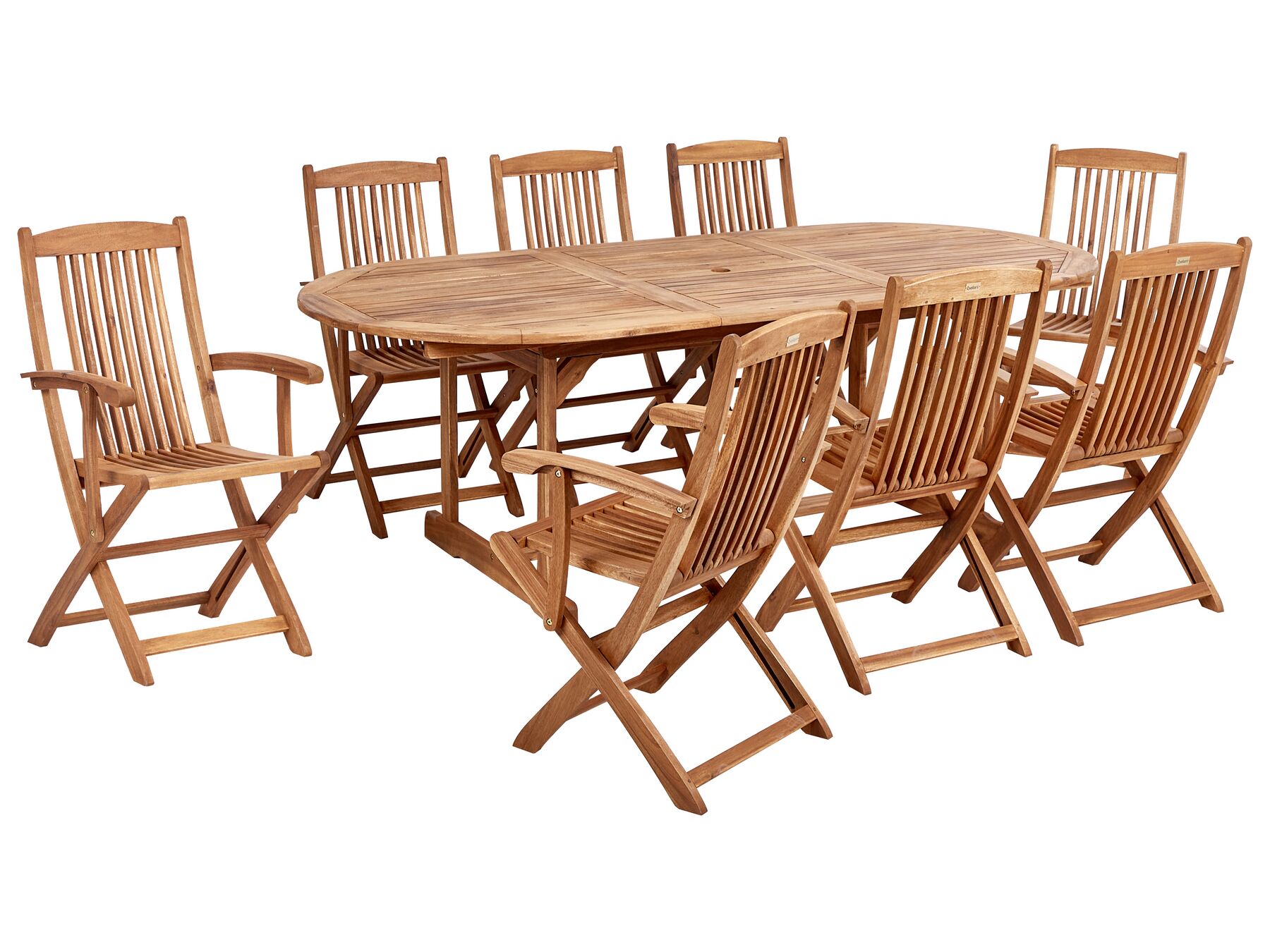 Garden Dining Set 8 Seater MAUI II Acacia Wood Light Brown